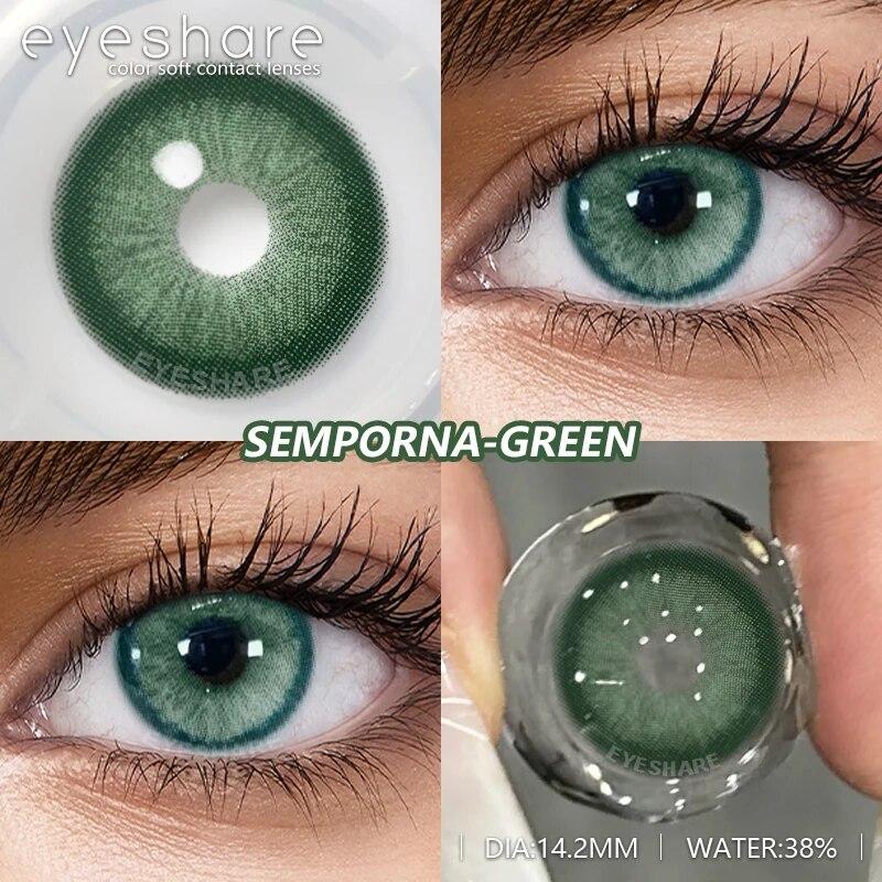 AMARA 1Pair Colored Contact Lenses for Eyes Brown Pupis Gray Eye Lenses Yearly Fashion Lenses Cosmetic Eye Contacts