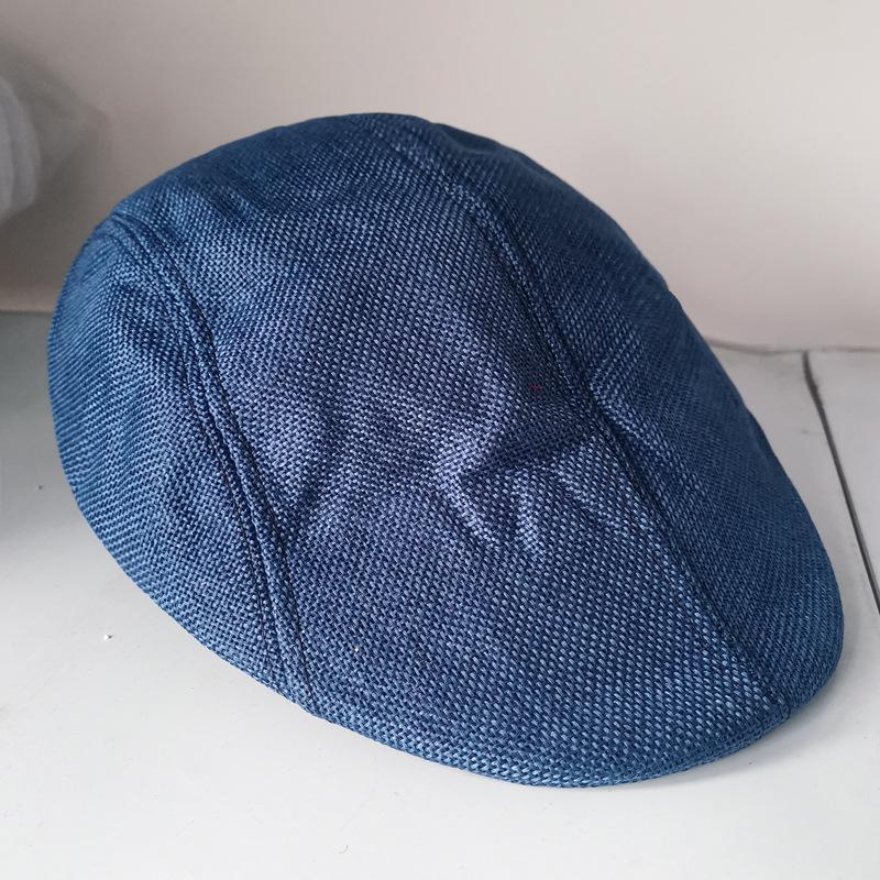 Мужская кепка-берет из хлопка и льна в стиле ретро с утиным язычком, тонкая летняя кепка для среднего возраста