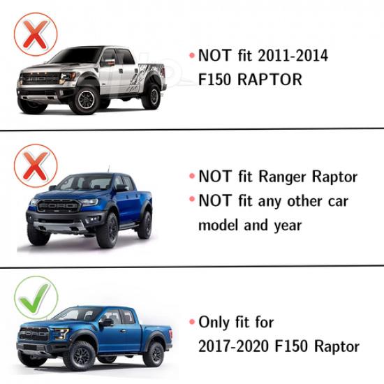 Honeycomb Front Bumper Bottom Fog Lamp Cover Trim For Ford F150 2017- Black