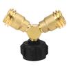 Outdoor Camping Hiking Stove Adaptor Propane Tank Y-Splitter Adapter Two Furnace Connector Way LPG Adapter Tee Connector