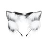 Anime zones fox ears headband cos plush fox tail suit live comic show dress up props