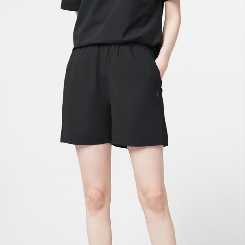 Akii Classic Summer Cooling Loose Fit Short Sleeve Shorts Set Black Akalsu32723