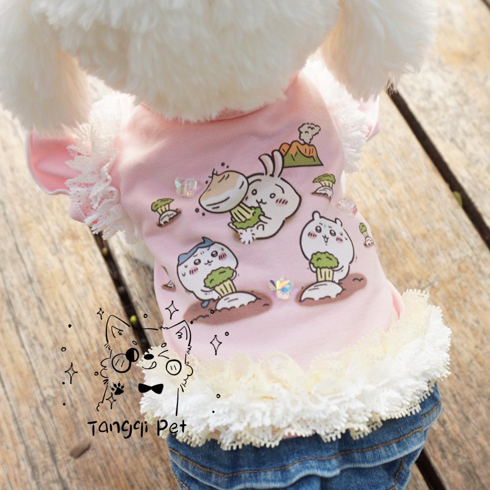 Tangqi Классическое Модное Джинсовое Платье-Сарафан с Градиентом для Кошек и Собак