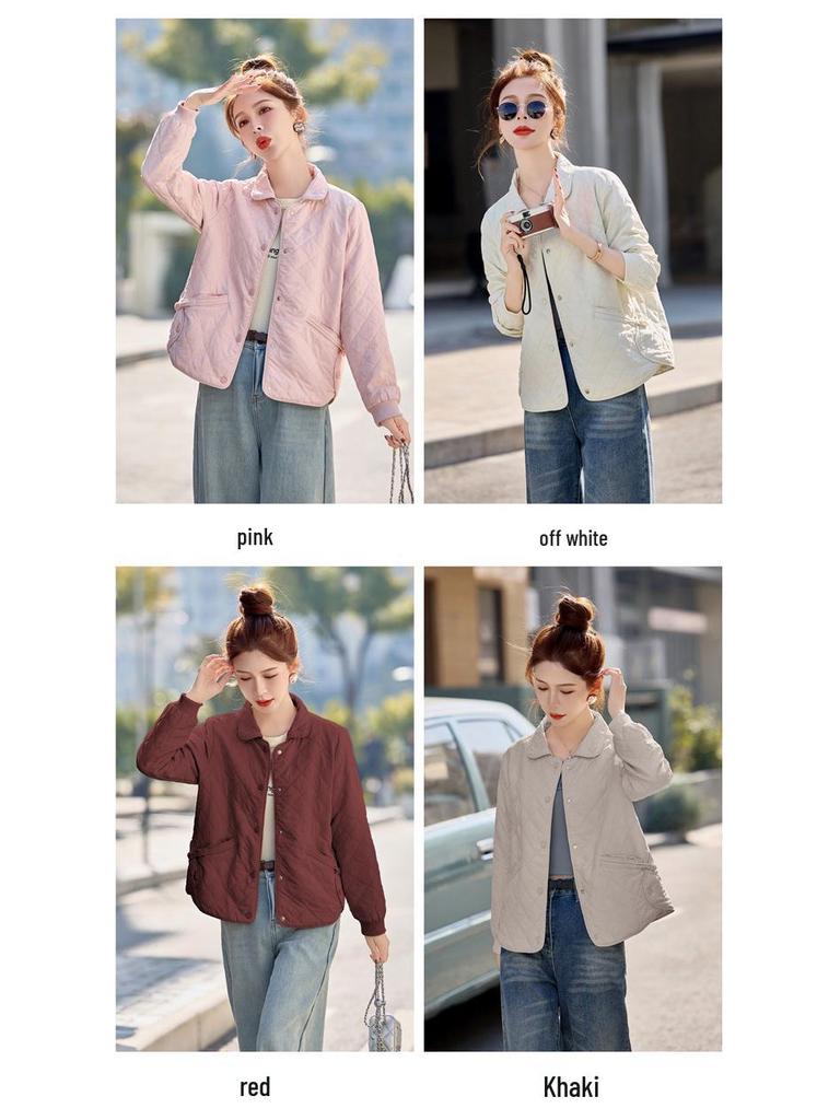 Spring 2025 Women's Lightweight Short Jacket - Stylish, Age-Reducing Solid Color for Middle-Aged Mothers
