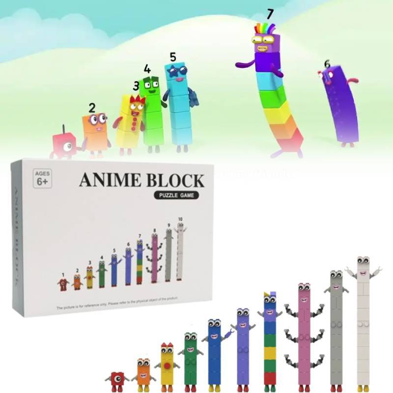Блоки Numberblocks с пластиковыми деталями для DIY-игр на вечеринке и детских игр
