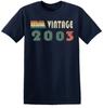20th Birthday Tshirt Gift Vintage 20 Years Old Born In 2003 Funny Tee T Shirt