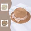 Spring and Autumn and Summer Sunshade and Sunscreen Straw Wear Fisherman's Hat New Bow Mesh Temperament Women's Straw Hat Travel Hat