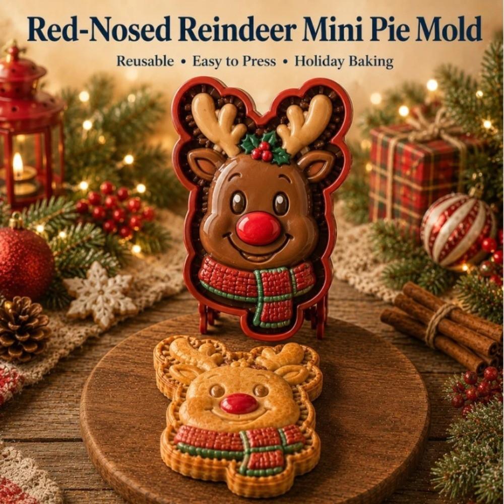 Foldable Christmas Mini Pie Molds Reusable Dough Presser Pocket  for Christmas Party Potluck