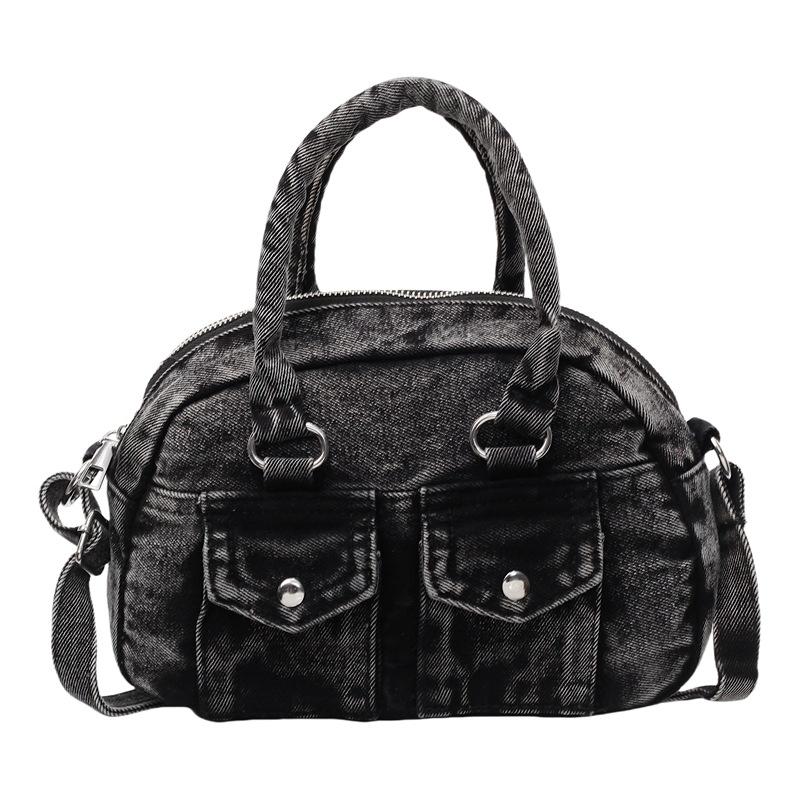 Женская джинсовая сумка через плечо, большая вместимость, маленькая квадратная сумка
