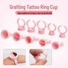 Набор из 100 розовых чашечек для пигмента для микроблейдинга и подставок для клея для наращивания ресниц