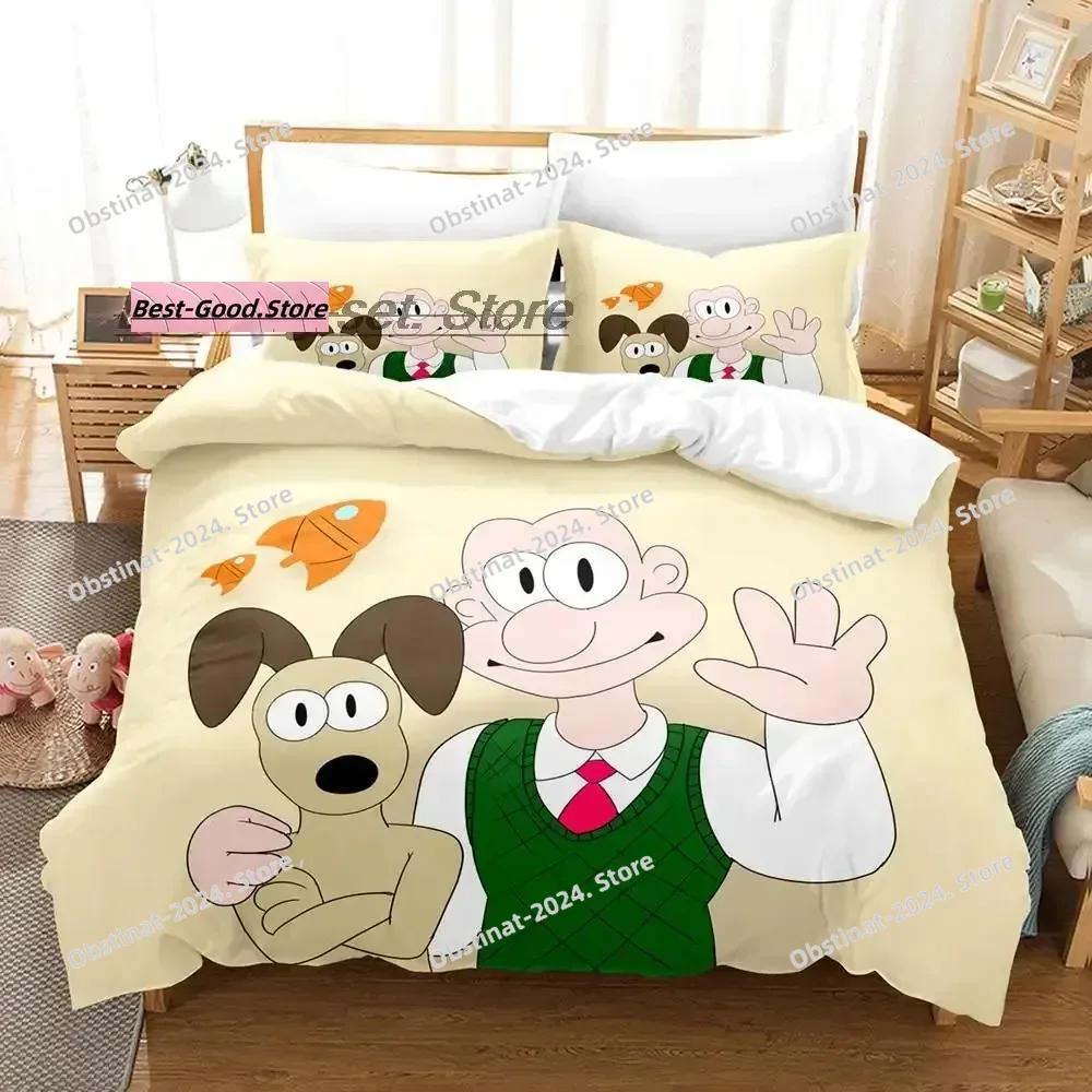 Комплект постельного белья Kawaii Gromit Single Twin Full Queen King Size, комплект постельного белья Aldult Kid Bedroom Duvetcover Sets Print Anime Bed Sheet Set