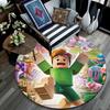 Roblox,Round Area Rug,Carpet Rug for Living Room Bedroom Sofa Playroom Decor,Non-slip Floor Mat