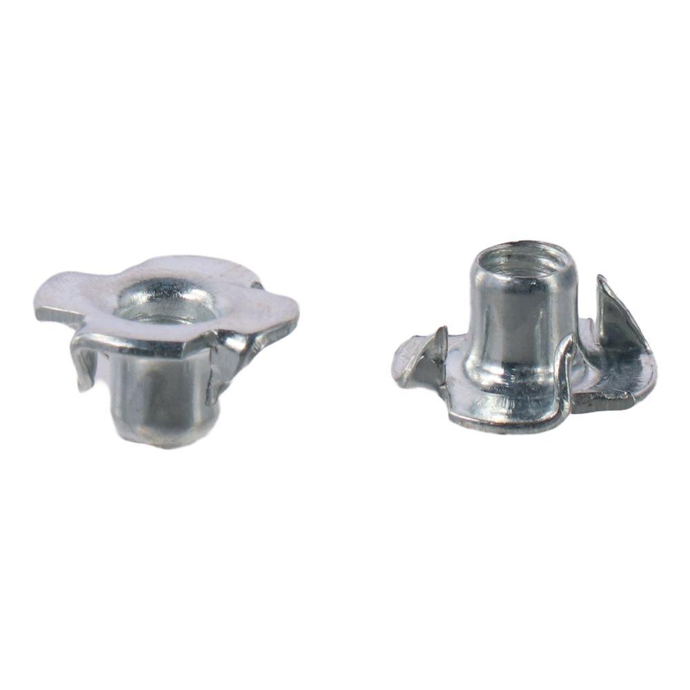50 шт. Оцинкованная Т-образная гайка M5x8 мм из углеродистой стали, 4-зубчатая Т-образная гайка для деревянной мебели
