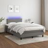 VidaXL Bed Slat Base with Mattress and LEDs, Upholstered Bed, Double Bed, Adult Bedroom Interior Bed, 3132982