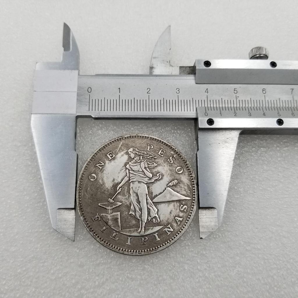 Antique 1906 Philippine Brass Silver-Plated Coin #89