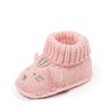 1 Pair Soft Sole Infant Pre-walkers Cartoon Pattern Toddler Sock Shoes  for 0-3 Months Baby
