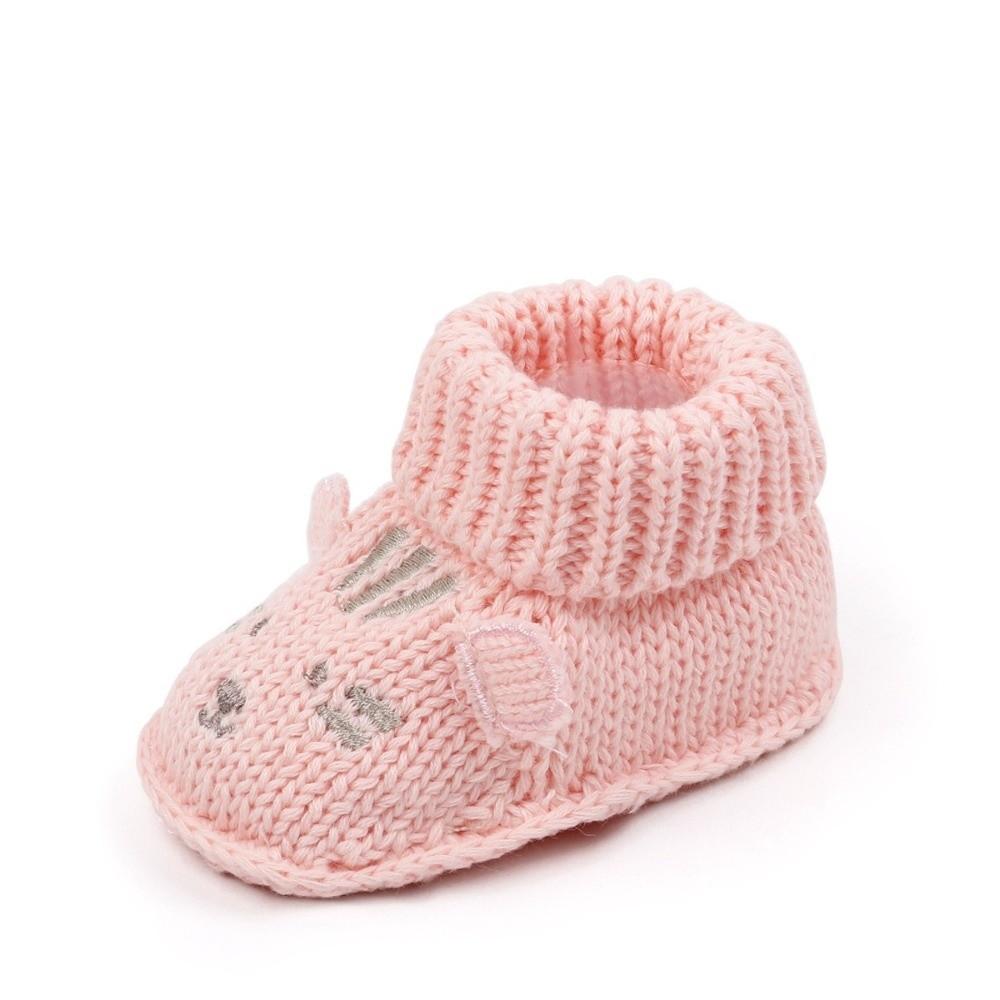 1 Pair Soft Sole Infant Pre-walkers Cartoon Pattern Toddler Sock Shoes for 0-3 Months Baby