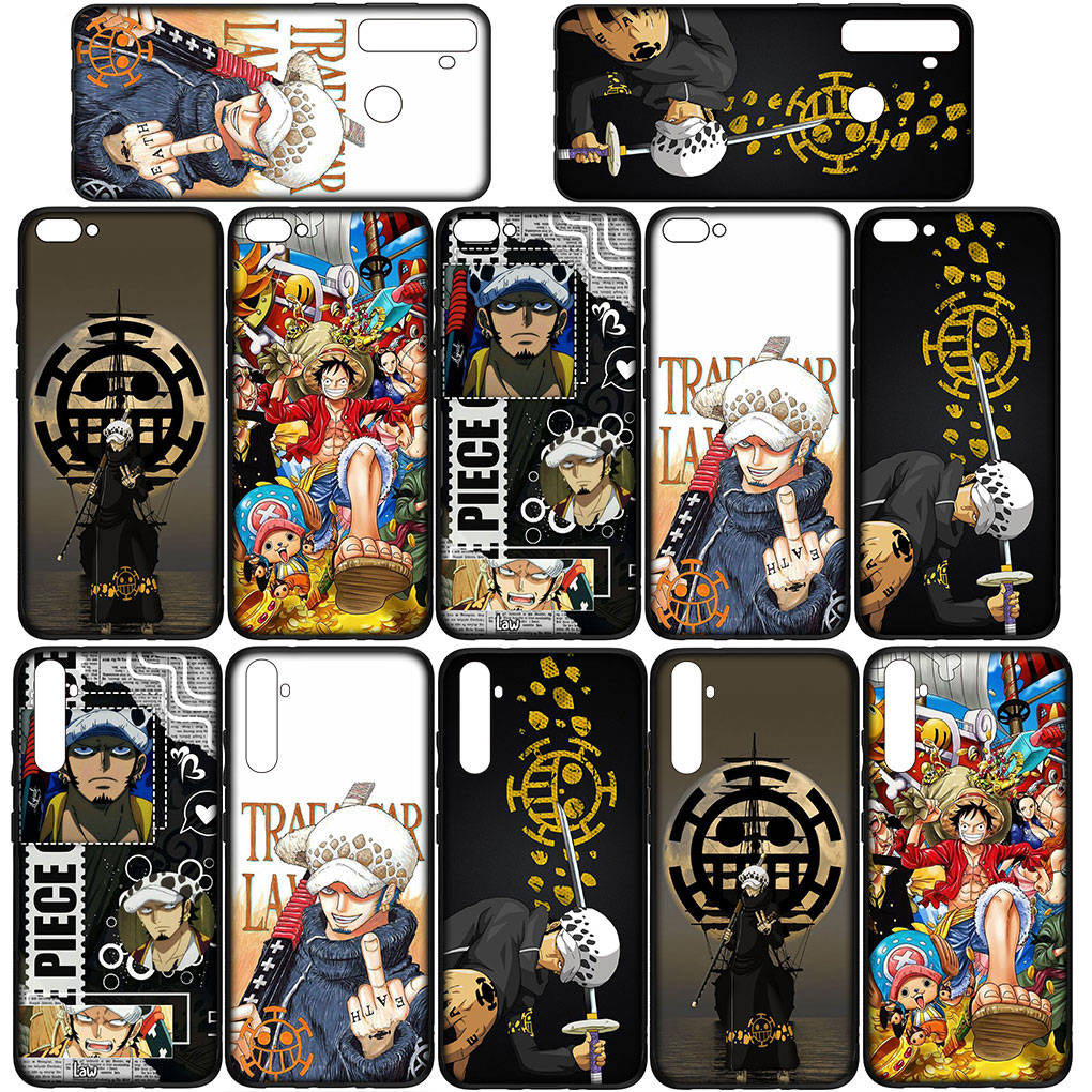 Чехол для iPhone 16 15 Xiaomi Redmi Note 14 13 12 11 Pro Max 16e Samsung Galaxy S25 S24 S23 Moto OPPO Huawei One Piece Luffy Trafalgar Law Чехол для телефона