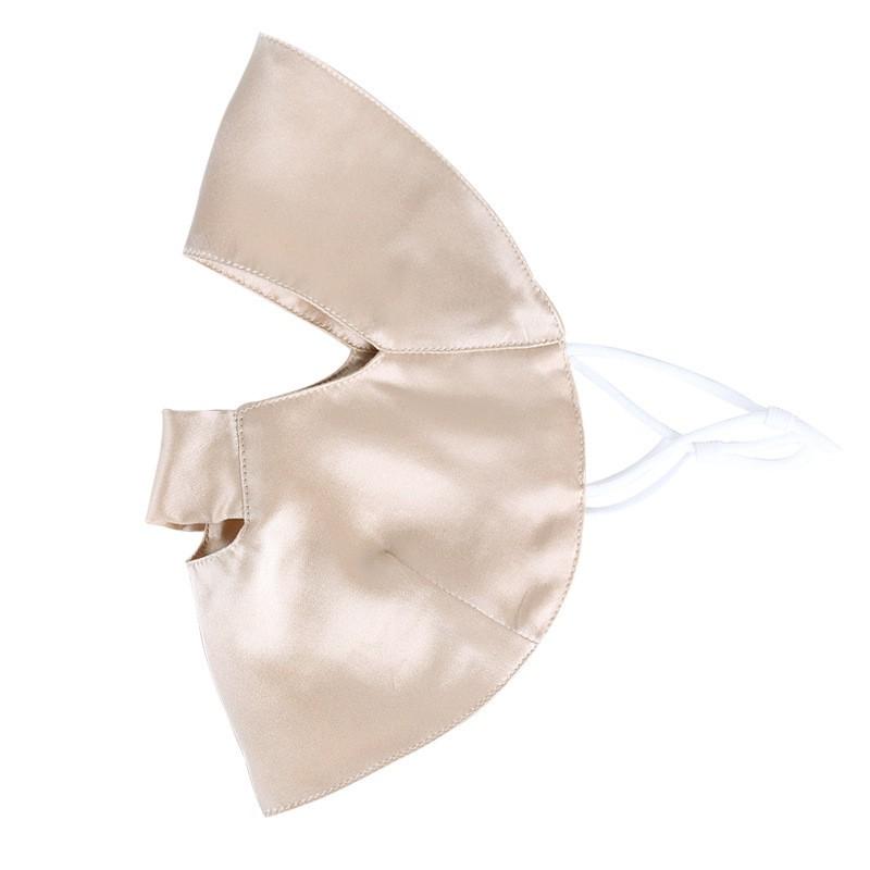 100% Pure Silk Face Cover Sun Protection Breathable Sleep Mask Anti-Oil Fume Full Neck Coverage