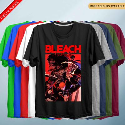 Футболка с принтом Bleach Унисекс Аниме Топ Ичиго Графическая Аниме Футболка Аниме Подарки