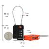 Small Padlock Customs Code Lock Smart Combination Lock Padlock with Steel Cable TSA Customs Lock