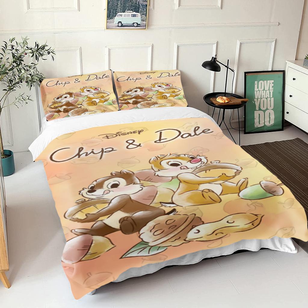 Чип и Дейл Спальный набор постельного белья пододеяльник Рождественские Подарки Комфорт Мультфильм С наволочкой подходит для детей и взрослых