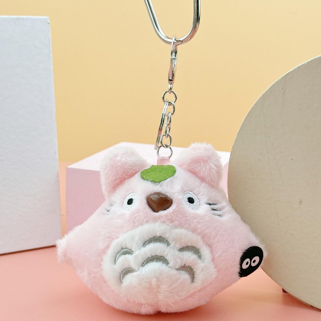 Mini Totoro Plush Toy Soft And Cute Cat Stuffed Animal Keychain Bag Charm**