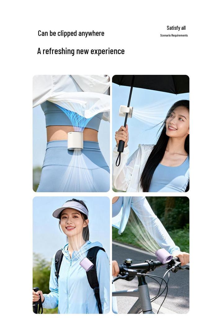 Universal USB Clip-On Ice Pack Fan for Neck & Waist Cooling