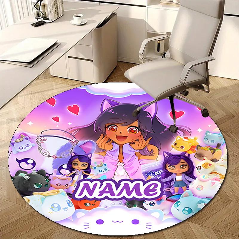 Personalized A-AphmauS Round Chair Office Rug - Perfect for Mat, Office Chair & More - Ideal Gift for Birthdays and Holidays