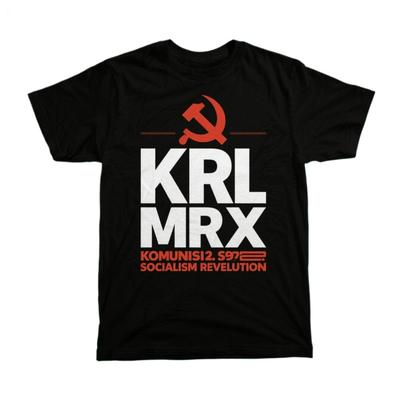 KRL MRX Коммунизм Социализм Революция Футболка 100% Хлопок Круглый вырез Летняя с коротким рукавом Повседневная мужская футболка Размер S-3XL