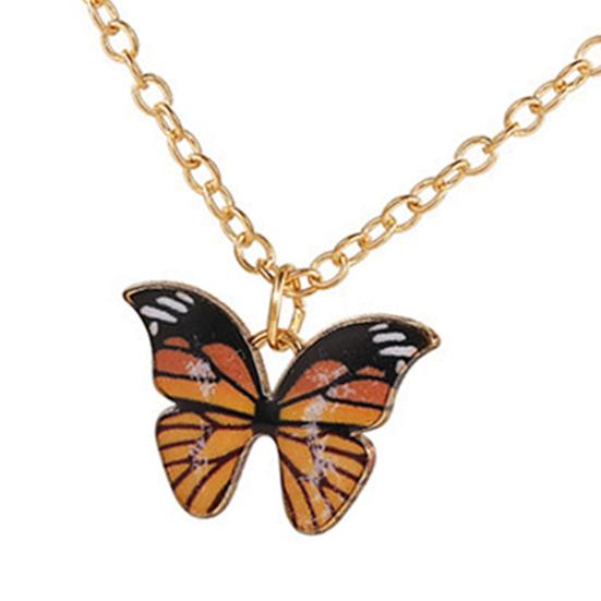 1 Set Dual Layers Butterflies Necklace Elegant Earrings Rhinestone Inlay Bracelet Jewelry Kit Accessories