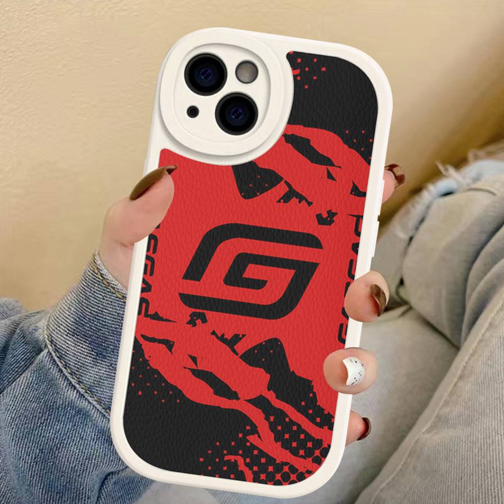 G-GasGas Red Motorcycle Leather Phone Case For IPhone 15 14 13 Pro Max 12 11 16 Plus Phone Cover