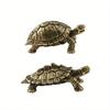 Lucky Small Money Turtle Retro Tortoise Statue Desktop Ornaments Solid Copper Figurines Home Decoration