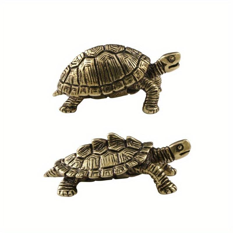 Lucky Small Money Turtle Retro Tortoise Statue Desktop Ornaments Solid Copper Figurines Home Decoration