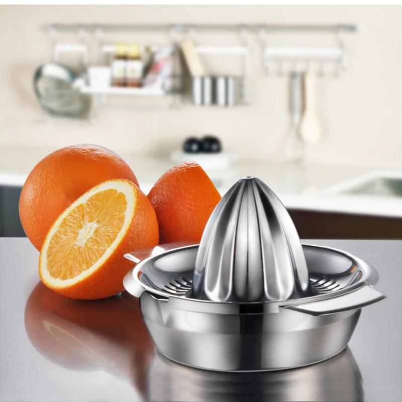 Portable Lemon Orange Manual Fruit Juicer 304 Stainless Steel Kitchen Accessories Tools Citrus 100%  Hand Pressed Juice Maker