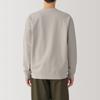 MUJI Milan Rib Size AB1NFA4A Men's Double-Knit V-Neck Cardigan, Gray, XS,