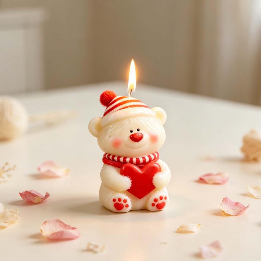 DIY Форма для свечей из силикона с изображением пары медведей, День святого Валентина, Подарки ручной работы, Формы для аромагипса, Поделки для декора дома