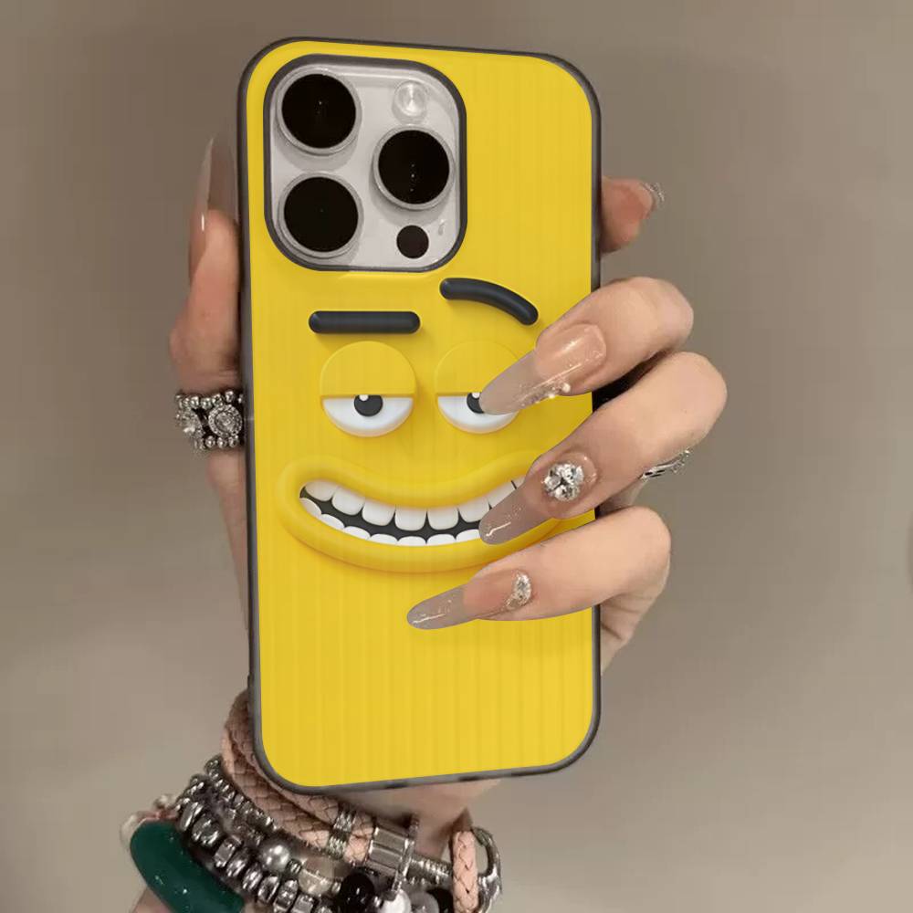 Забавное лицо Для IPhone 17 16 15 14 13 12 11 Pro Max Plus Pro Прозрачный Чехол для Телефона Нескользящий Корпус