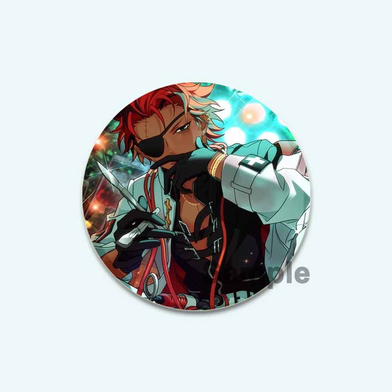 32/44/58mm Anime Collection Ensemble Stars Tinplate Pin Round Cartoon Snap-in Brooches for Backpack Accessories Badge Handmade Decoration