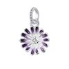 100% S925 Sterling Silver Pendant Sparkling Snowflake Rose Daisy Flower Bee Clip Charm Bead Fit Original  Bracelet Jewelry