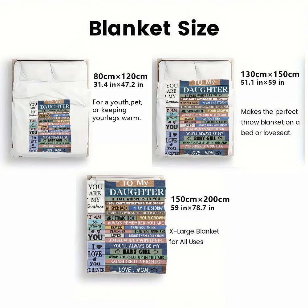 Gift for Daughter Print thin Flannel Blanket for Bedroom,Living Rooms,Sofas Blankets,Lunch Breaks,blankets fluffy blanket