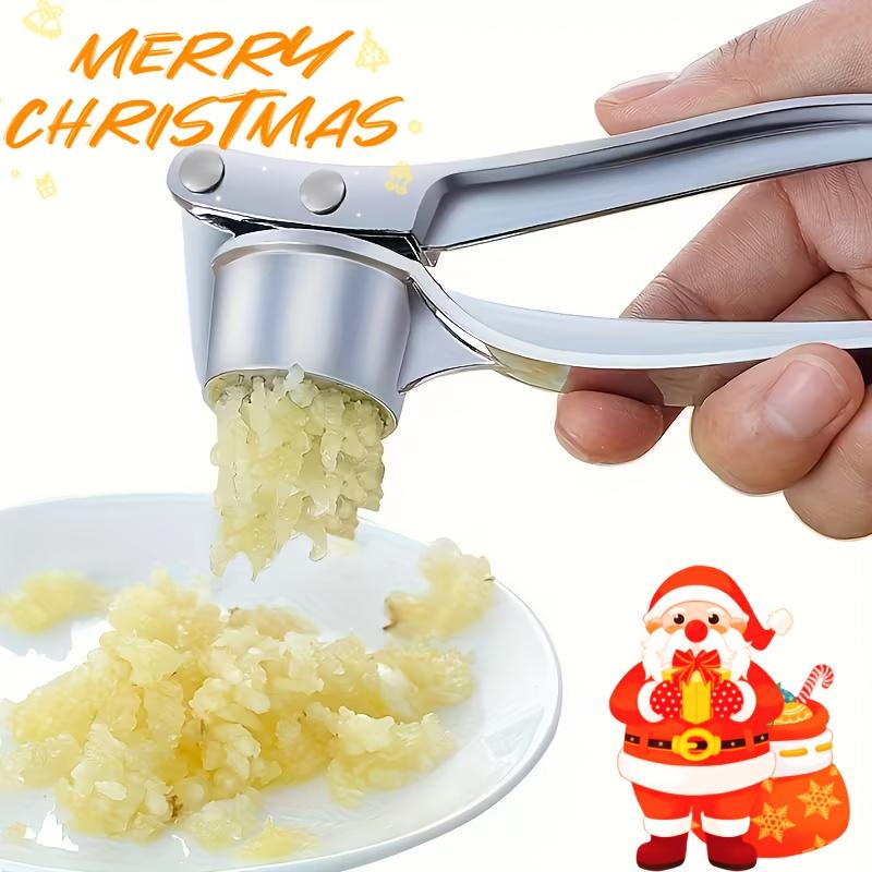 1 шт. Чеснокодавилка, измельчитель и очиститель чеснока из нержавеющей стали, съемная внутренняя тарелка, дизайн для легкой очистки и наполнения чесноком, кухонные аксессуары