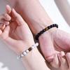 COAI Matte and Tiger Eye Power Stone Bracelets for and Good Set of Adjustable Length Howlite, Onyx, Success, Purification, Protection, Luck, Men's,