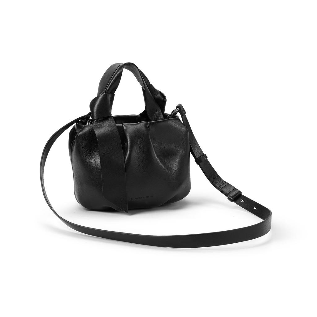 Charles & Keith Мягкая Минималистичная Облачная Маленькая Квадратная Сумка Женские Сумки на Плечо Розово-Белый Черный Оранжевый CK2-10271332