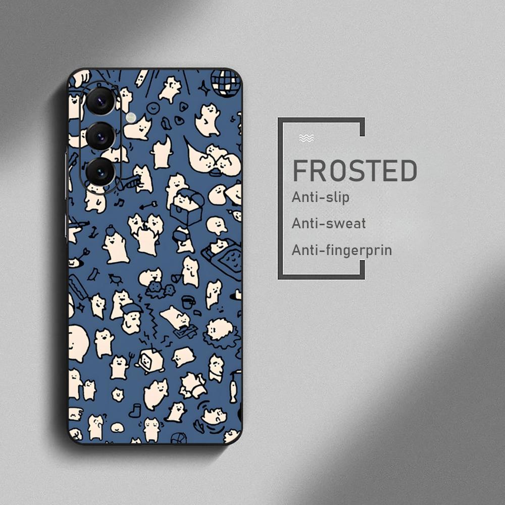 Hot Cartoon EverydayOneCat Phone Case For Samsung Galaxy S26 S25 S24 S23 S22 S21 Plus Ultra Note20 Soft Black