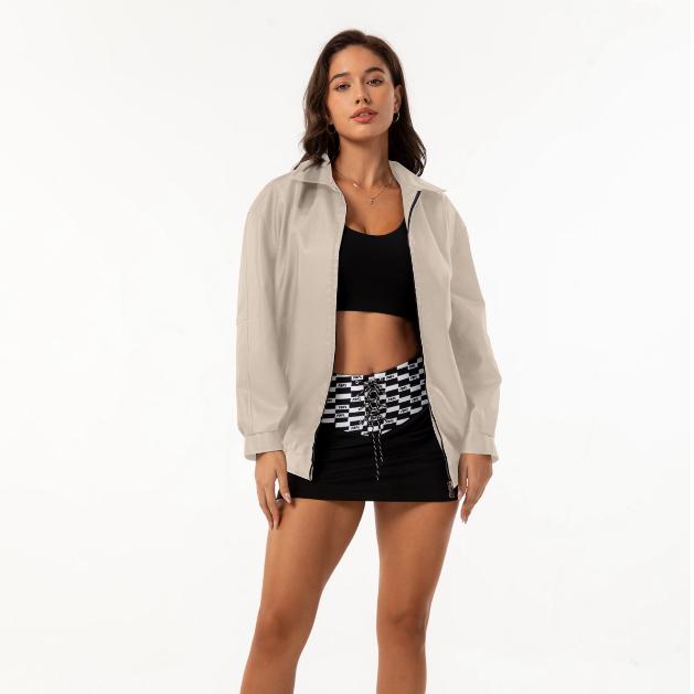 Европейская и американская свободная кожаная куртка женская куртка с длинными рукавами и лацканами весенне-осенняя куртка