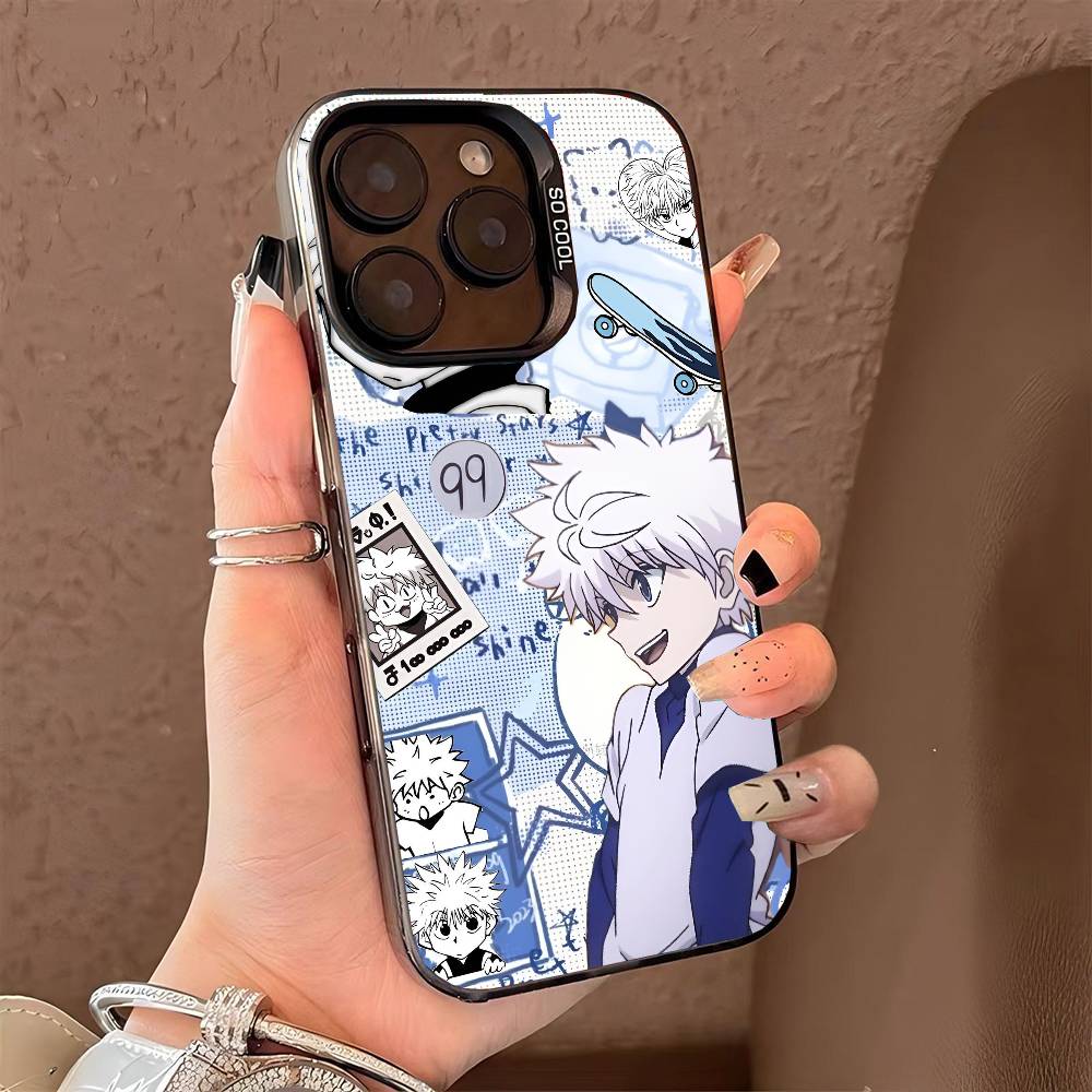 Чехол для телефона H-Hunter-Hunter Killua для iPhone 17 17Air 16 15 14 13 12 11 Pro Max Plus Цветной Серебристый