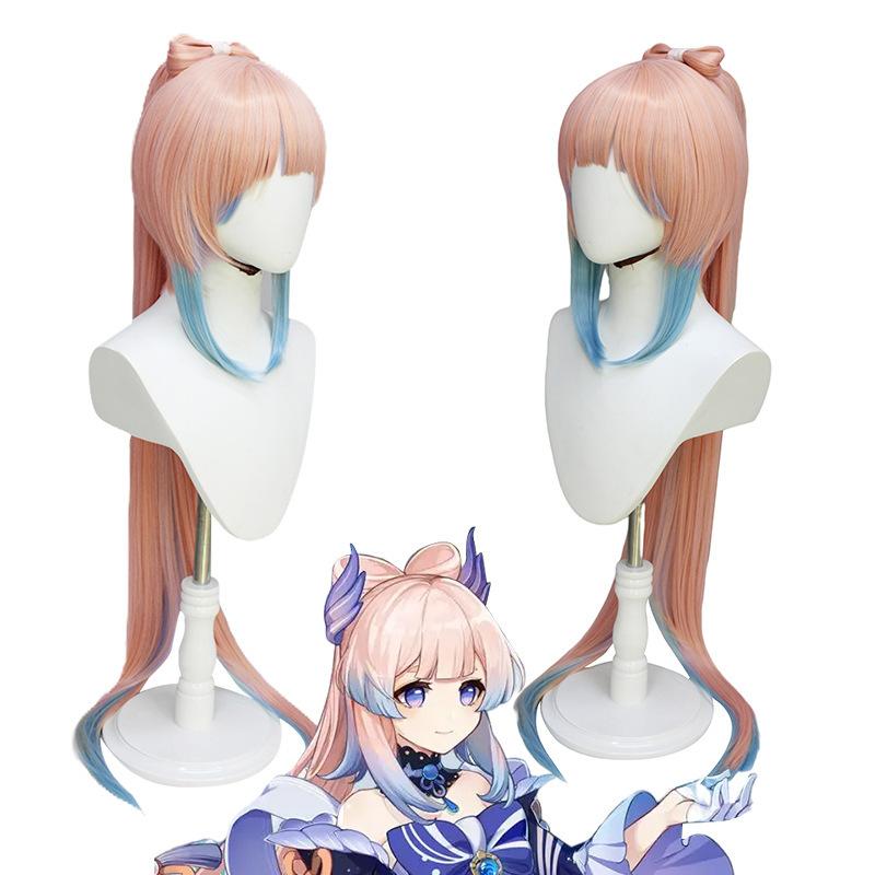 Костюмы для косплея игры Sangonomiya Kokomi, парик аниме, вечерние костюмы на Хэллоуин, костюмы для женщин, платье, одежда для ролевых игр