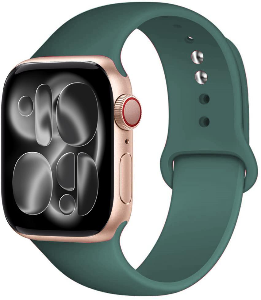 Силиконовый ремешок Для Apple Watch 11 band 44mm 40mm 49mm 45mm 41mm 38 46mm 42mm correa bracelet iWatch series 9 8 7 6 SE ultra 2 3