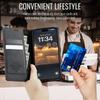 Suitable for iPhone 17 Pro card slot phone case, Samsung S25 ULTRA calf pattern leather case, A15 flip retro case
